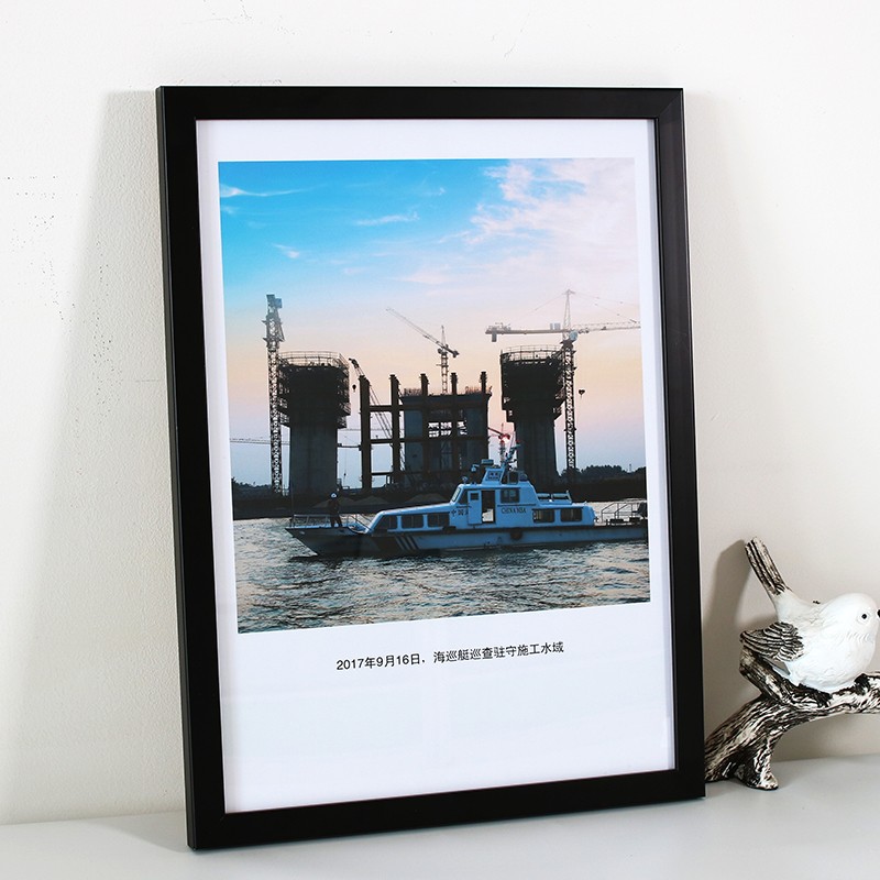 实木大相框挂墙定做简约海报框证书框照片框1000片拼图框定制 黑色 a4