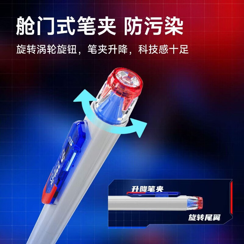 点石旋锋机甲速干中性笔0.5mm时空舱系列顺滑黑笔办公考试刷题笔DS-0196 【3支装】旋风机甲-星核紫