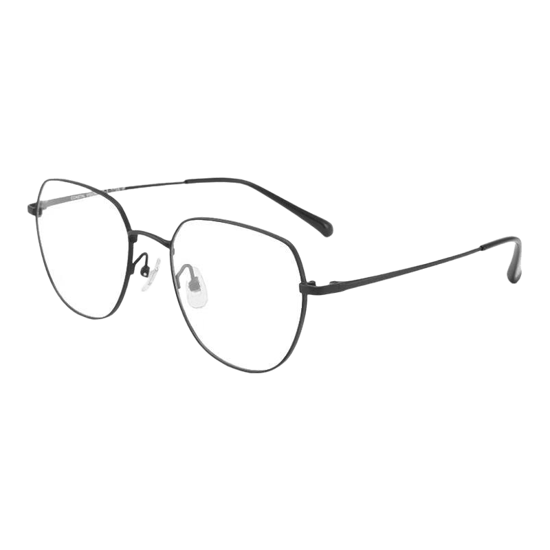 依视路（ESSILOR） 新款商务男镜架时尚镜框女配依视路镜片近视定制眼镜网上配镜 钛金属-4023BK-黑色 镜框+依视路膜岩高清1.67现片