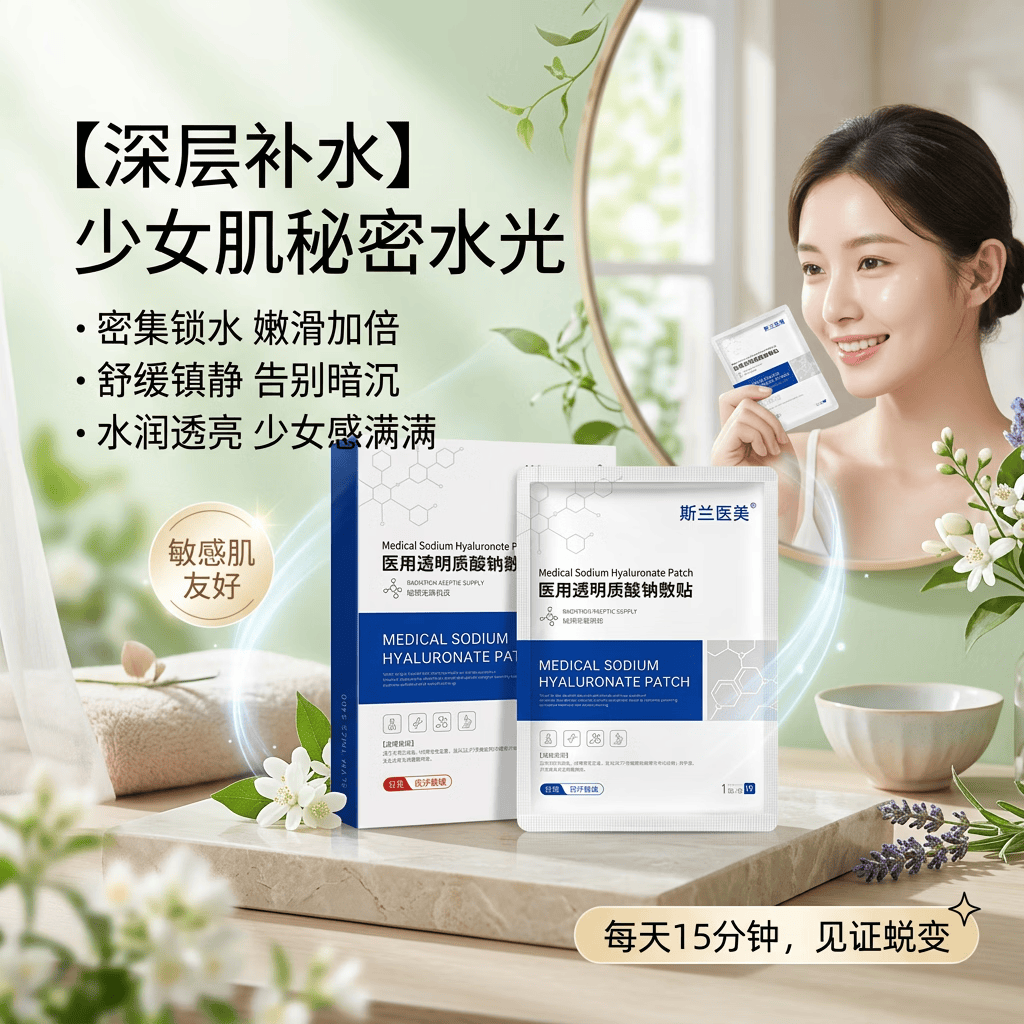 面膜痘贴化妆品生物膜水光焕肤蜕变重生SOS益肤MED面部膜护理修护 2盒装-10片
