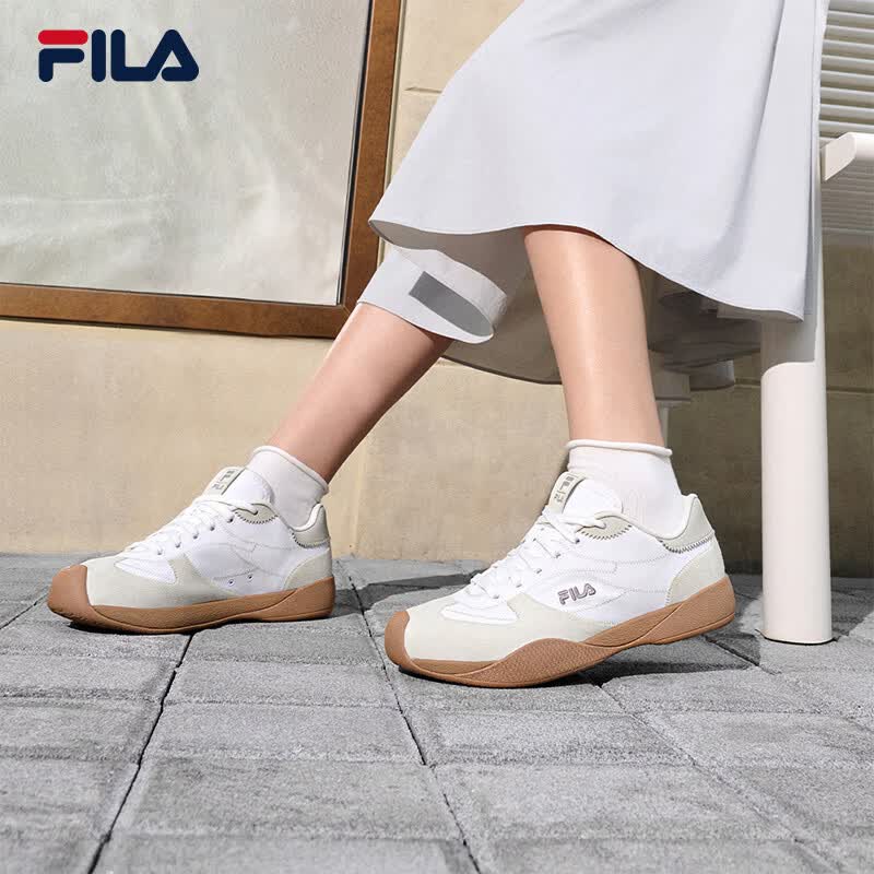 斐乐（FILA）斐乐奶油果鞋女鞋FILA AVO休闲鞋2026夏季新款薄底德训鞋运动鞋 明亮白/白玛瑙灰-BW 37.5