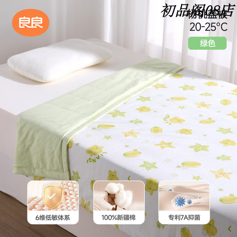 良良（liangliang）婴儿专用小被春秋薄款盖被宝宝被幼儿园空调被子儿童秋冬盖被 杨桃-空调被适配室温20-25℃ 200x150cm