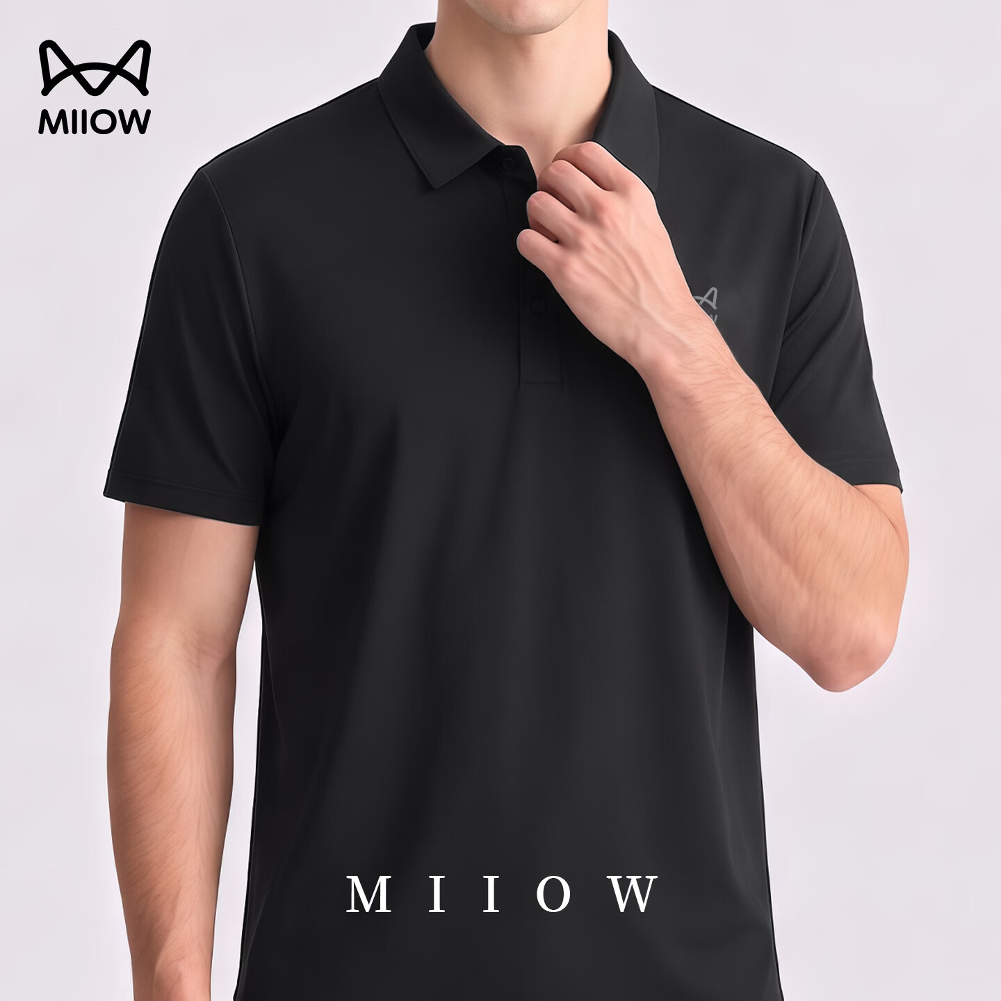 猫人（MiiOW）父亲节礼物冰丝速干polo衫男短袖T恤高端男装运动上衣休闲风新款