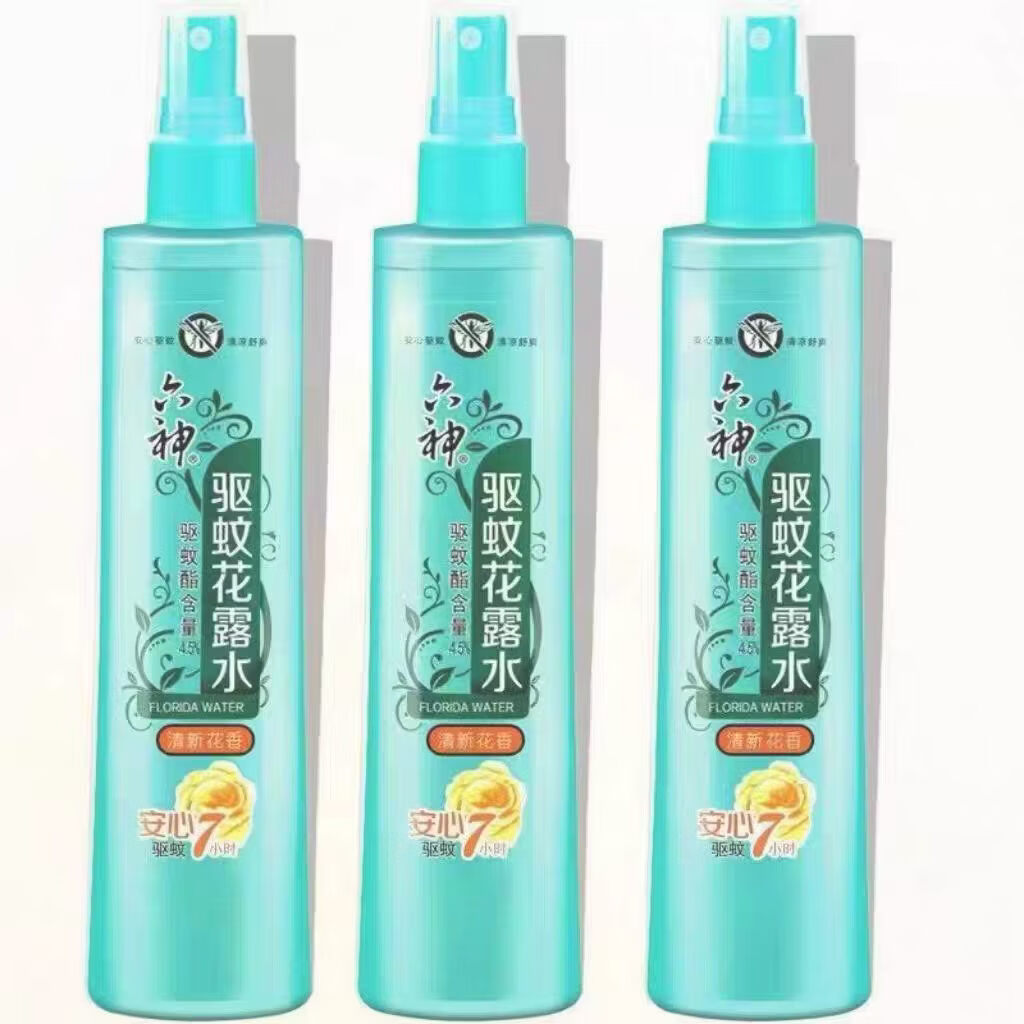 六神花露水180ml驱蚊户外喷雾长效防蚊清凉舒爽清新花香正品 驱蚊款180ml+止痒款180ml*2瓶