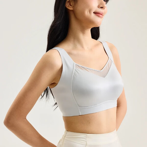 XAYEMM香月明美乳胶杯文胸可调节宽肩后扣大胸显小无痕桑蚕丝内衣66208 粉底液 L 90-110斤