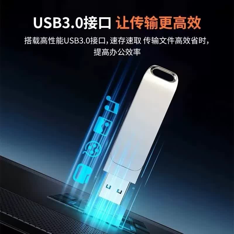 正品手机u盘大容量2TB高速3.0手机电脑两用Type c双接口512G金属1TB定制256G128G办公存储USB固态 银【标准版】五年质保 2TB 【手机电脑通用】店铺畅销