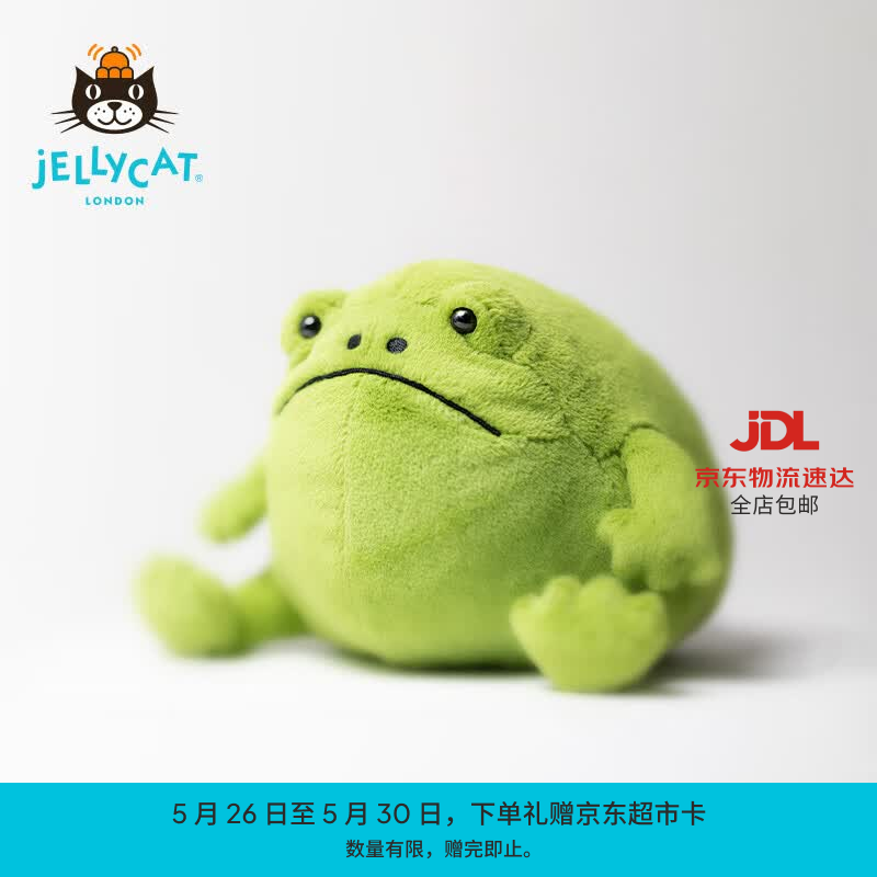Jellycat里奇雨蛙可爱公仔动物毛绒玩偶小玩偶娃娃送礼儿童节生日礼物 里奇雨蛙 Medium