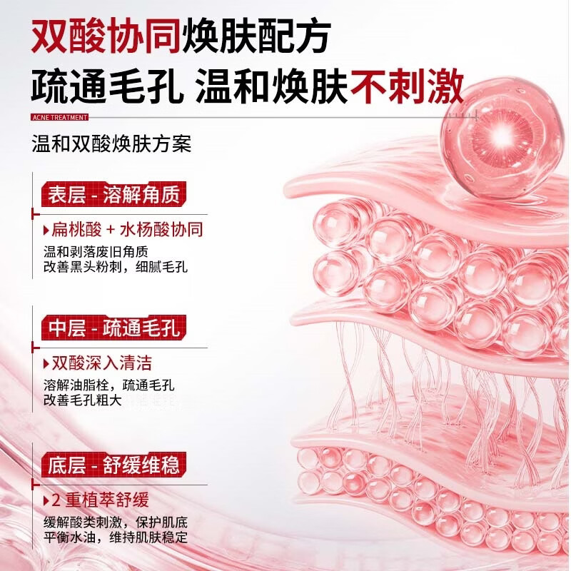 杏仁酸精华液祛痘黑头收毛孔粉刺闭口 三瓶