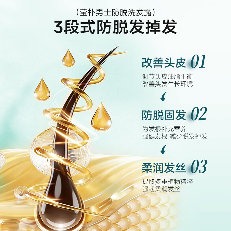 莹朴男士防脱洗发水减少掉发洗发露脱发防脱发洗头膏减少掉发 男士防脱300ml/瓶