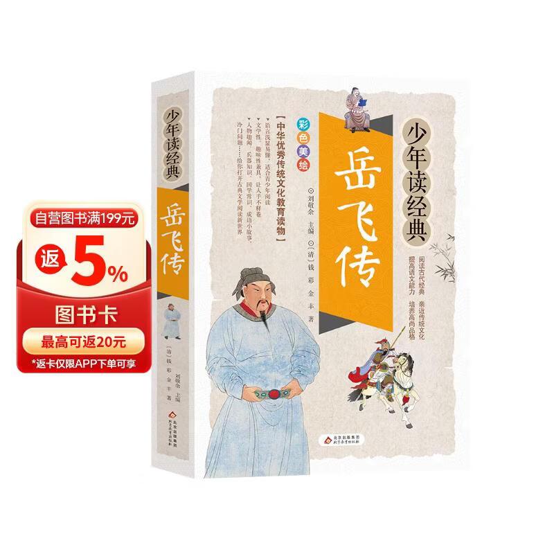 岳飞传 美绘本 青少版 无障碍阅读 少年读经典系列 儿童节