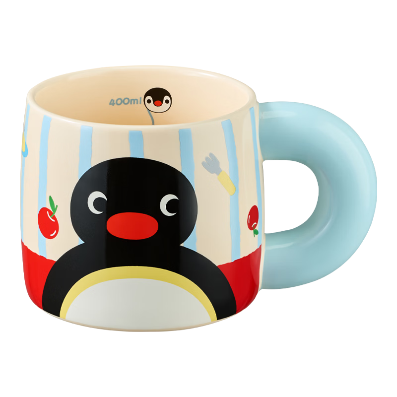 楚柚会员精选  × Pingu正版IP授权陶瓷大手马克杯礼盒装七夕 Pingu大手马克杯-460ml彩盒