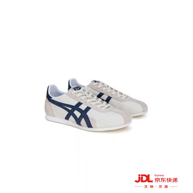 Onitsuka Tiger鬼塚虎男女款中性鞋子复古舒适运动休闲鞋男RUNSPARK 米色/蓝色-250 42.5
