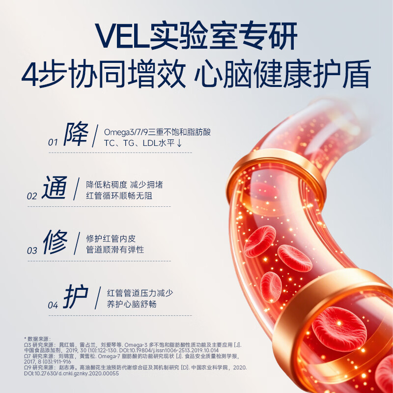 VEL挪威海豹油软胶囊 非深海鱼油 Omega3 降血脂通血管 中老年保健品 【6盒囤货装】全家实惠礼赠装 60粒*6盒