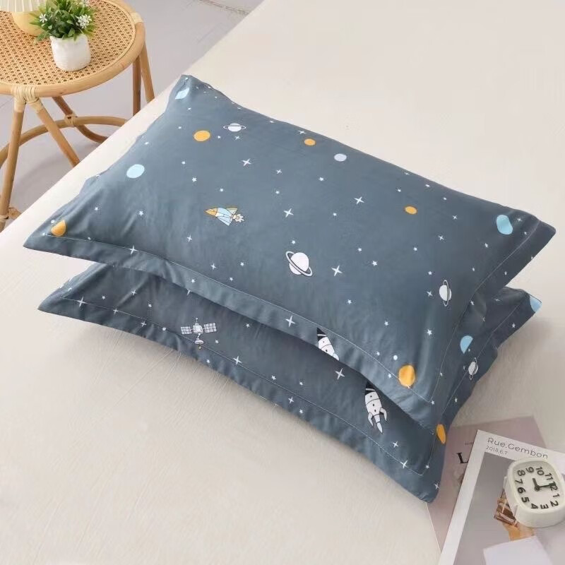 麦琪娜 枕头枕芯单人枕芯酒店枕芯羽丝棉枕芯 40*60cm350g2只低枕+枕套随机发
