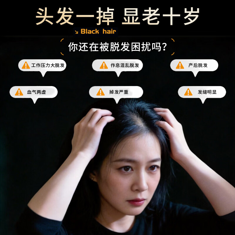 永明制药乌丝素90 粒 香港原装直发 草本养发防脱乌黑发 男女内调养发胶囊 90粒*3盒 周期装【中度脱发适用】