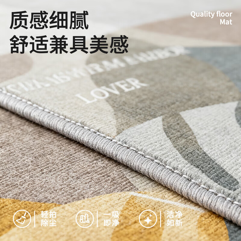 雨萱入户地垫门口脚垫家用进门垫玄关防滑防水加厚门垫卧室客厅地毯垫 丹枫迎秋【水晶绒】 80cm*120cm