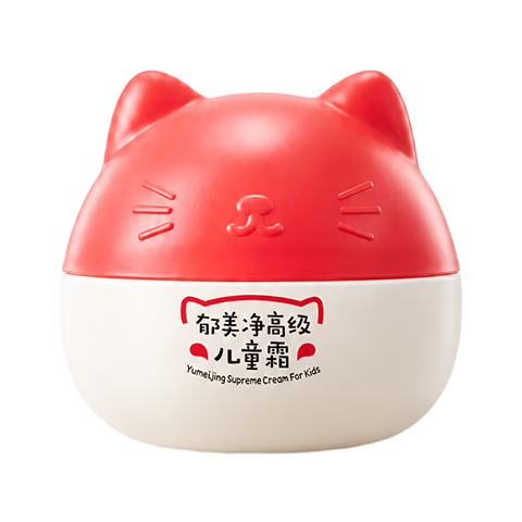 郁美净高级儿童面霜猫头霜40g滋润保湿舒缓泛红宝宝护肤面霜鲜奶霜