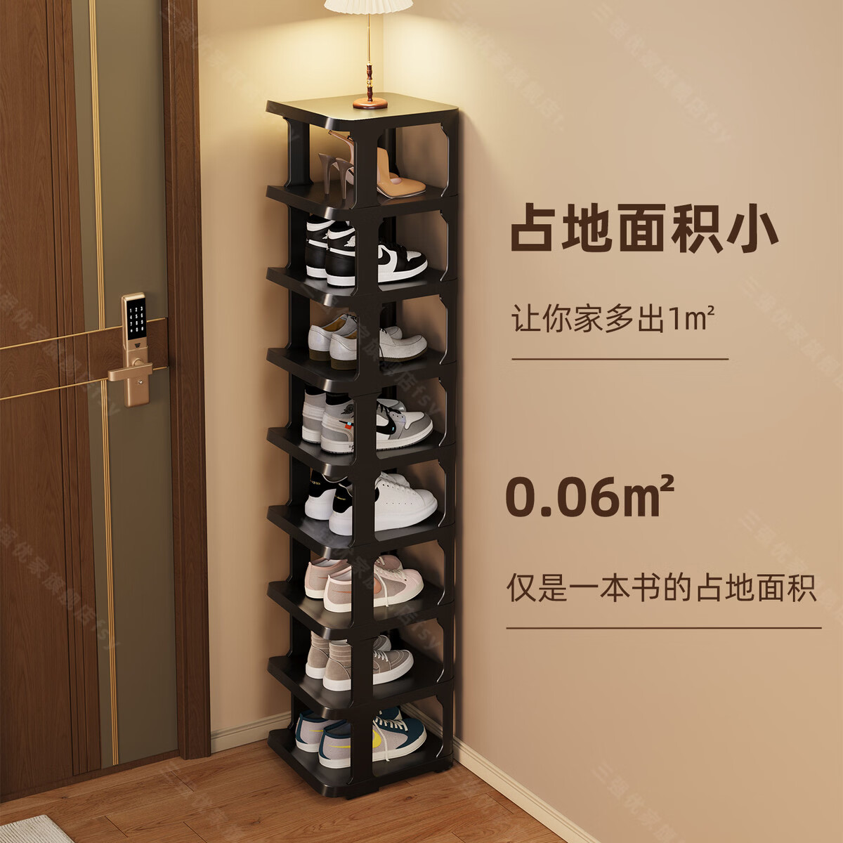 溥畔鞋架门口多层房用省空间收纳2025新款简易收纳架 2层奶油白[升级加厚，超强承重]