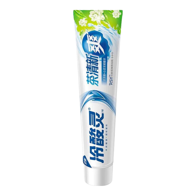 冷酸灵抗糖减菌牙膏美白护齿清香口气去异味口臭防蛀牙龈家用实惠套装 【740g】双重抗敏清新口气6支装