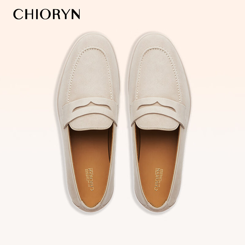 CHIORYN【小羊皮】青润LP一脚蹬乐福鞋男软底休闲皮鞋summerwalk 丁香灰A5-1 41