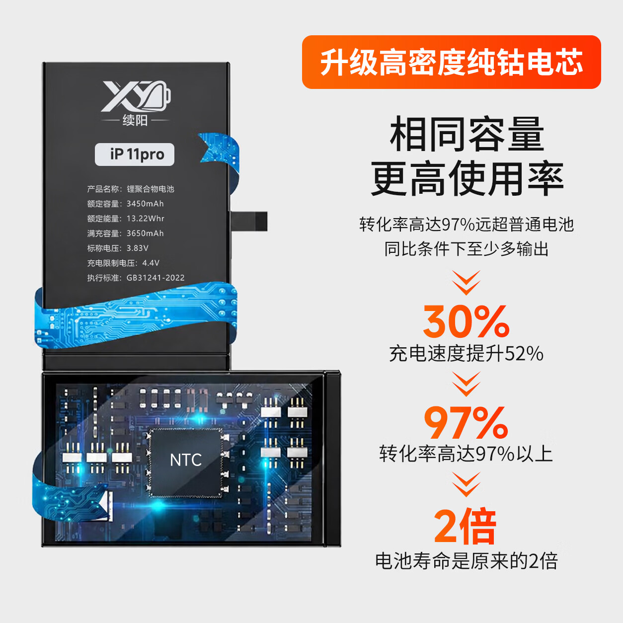 续阳【3C认证丨当日达丨次日达】进口IC苹果手机电池13/14/12大容量 iPhone13/12/14Pro Max系列电池 适用:苹果14ProMAX【高容旗舰4790mAh 【自主安装】赠拆机工具+防水胶+安装视频