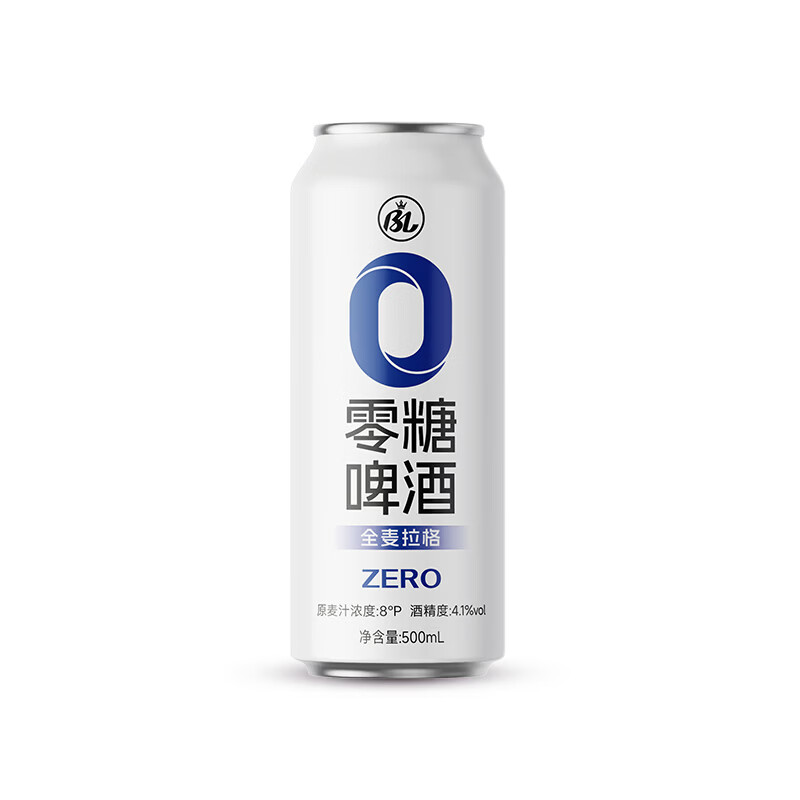 BL0糖0脂0碳水低嘌呤全麦干啤拉格啤酒500ml*12整箱步步高新品上市 0糖啤酒 500mL 12罐 【整箱装】