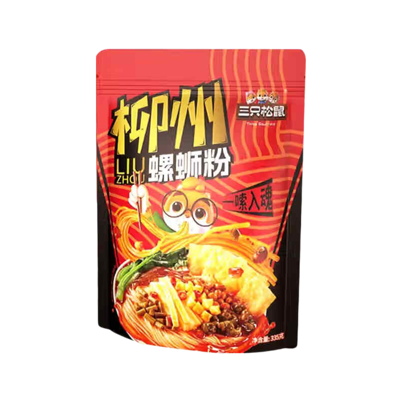 三只松鼠方便面速食柳州螺蛳粉休闲零食夜宵解馋小吃食品 柳州螺蛳粉335g*5袋