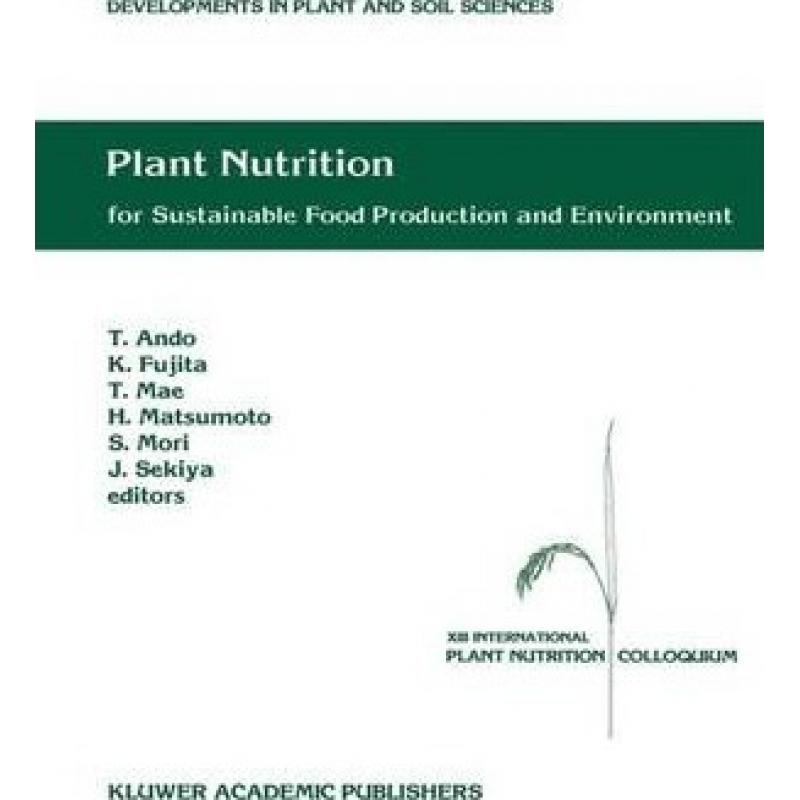 预订 Plant Nutrition for Sustainable Food Product...