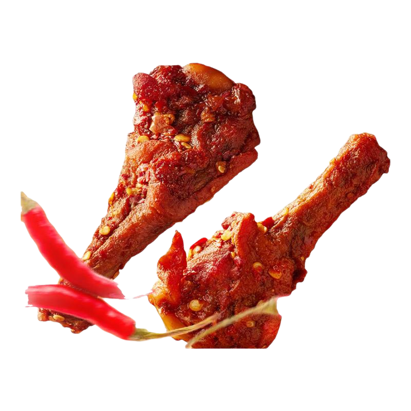 三只松鼠辣卤鸭翅根鸭小腿辣卤风味鸭便携小袋零食肉解馋特产小吃休闲食品 【约16根】辣卤鸭翅根480g