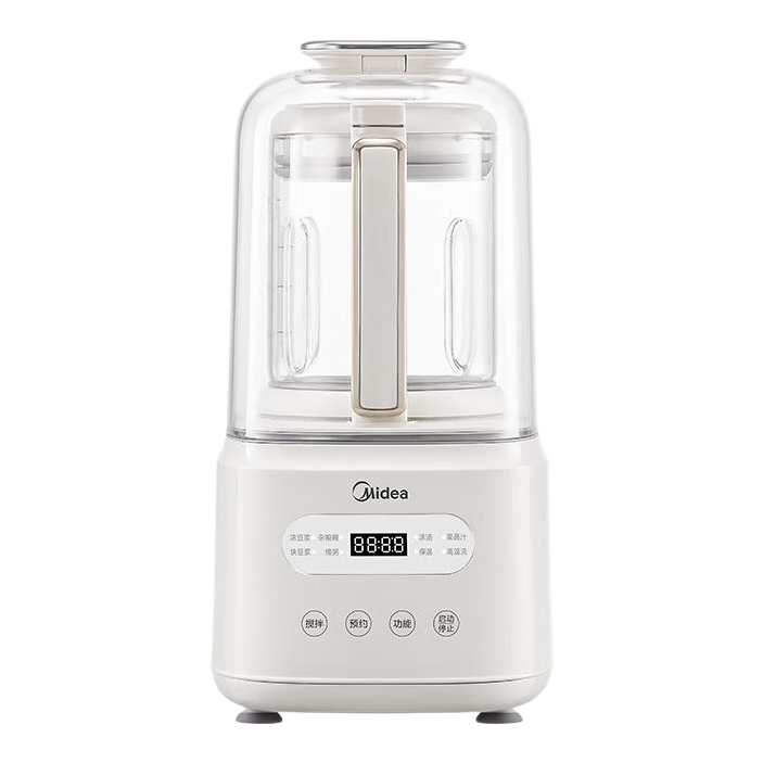 美的（Midea）带罩安睡系列破壁机家用降噪低音 大容量豆浆机智能全自动免煮五谷杂粮多功能辅食机料理机榨汁机 25年新品【轻音破壁1.5L】低至36分贝