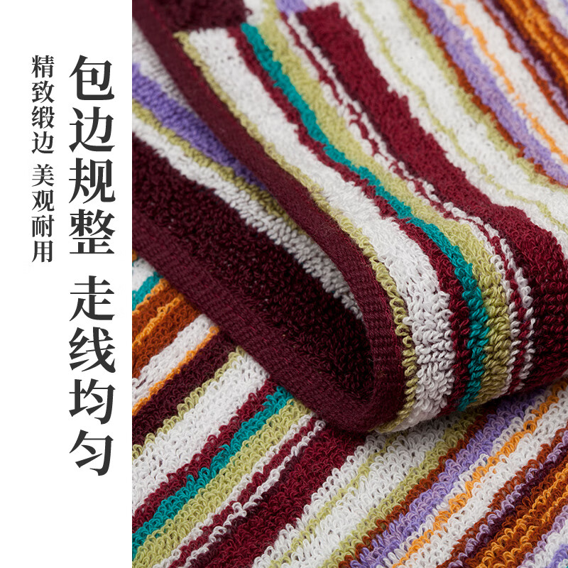 棉田毛巾纯棉100%纯棉加厚柔软吸水男士女家用洗脸面巾 面巾  红色 1条