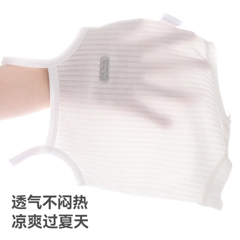 贝肽斯婴儿衣服夏季薄款男女童a类吊带连体衣外出包屁衣居家睡衣 水蓝+本白 90cm