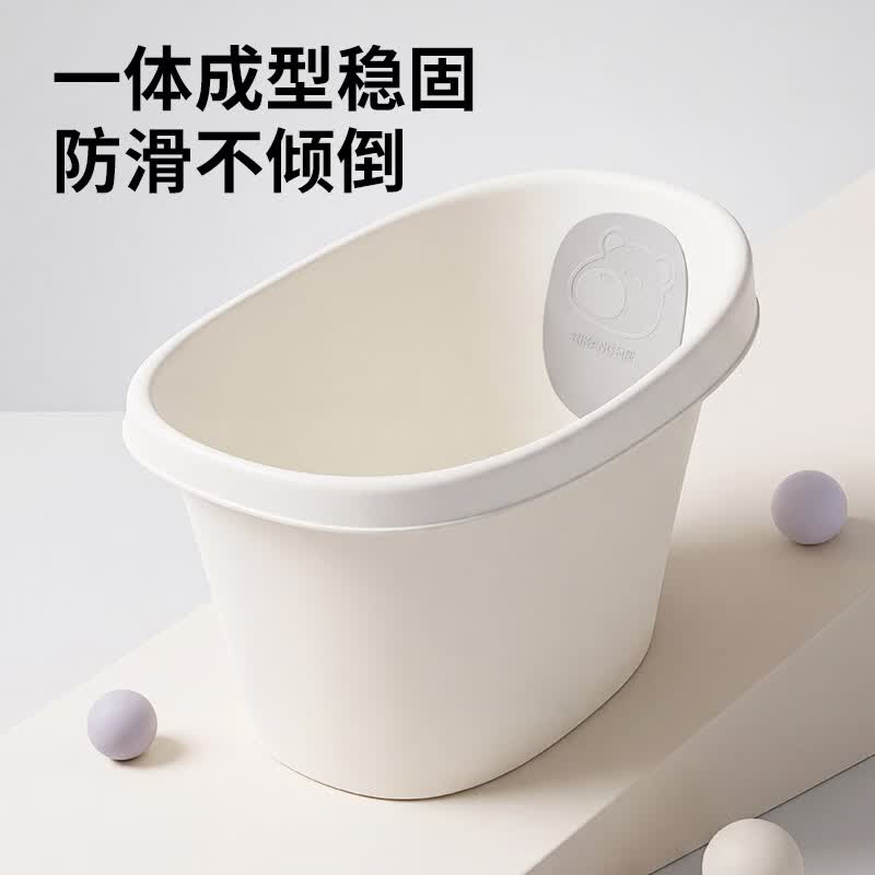 日康（rikang）浴桶 婴儿洗澡盆 婴儿洗澡桶宝宝儿童泡澡桶 新生儿游泳桶 【四季通用】0-2岁加厚浴桶X1050-云朵白
