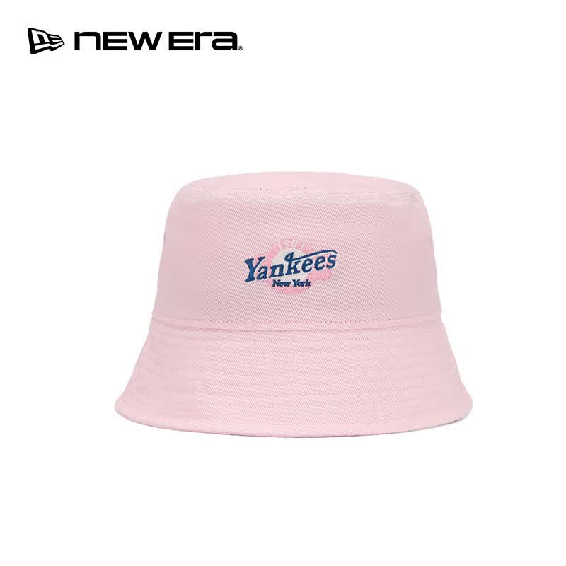 NEW ERA纽亦华26新品MLB复古做旧牛仔夏日遮阳渔夫帽男女同款NE 14904951-粉色/纽约洋基队 ML