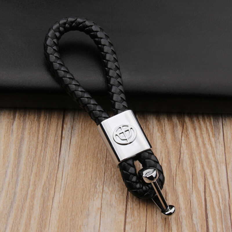 v5/h530/s30/s50酷宝尊驰手编真皮钥匙环 男女士钥匙链 手工编织 黑色