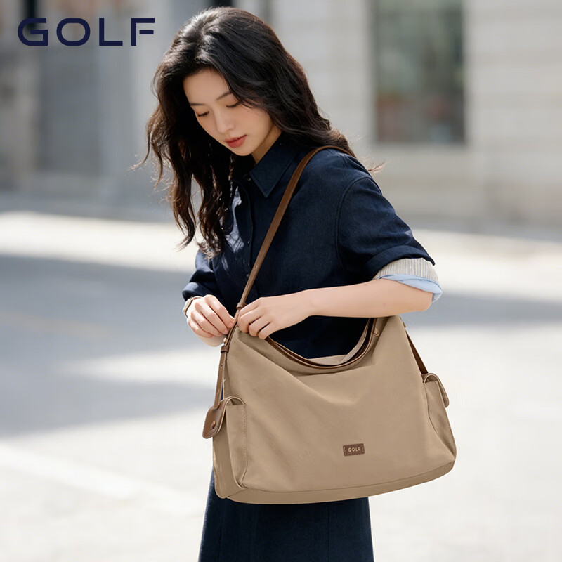 高尔夫(GOLF)时尚单肩包女士手提包斜挎包百搭手机包【Q】 款式5-香槟棕