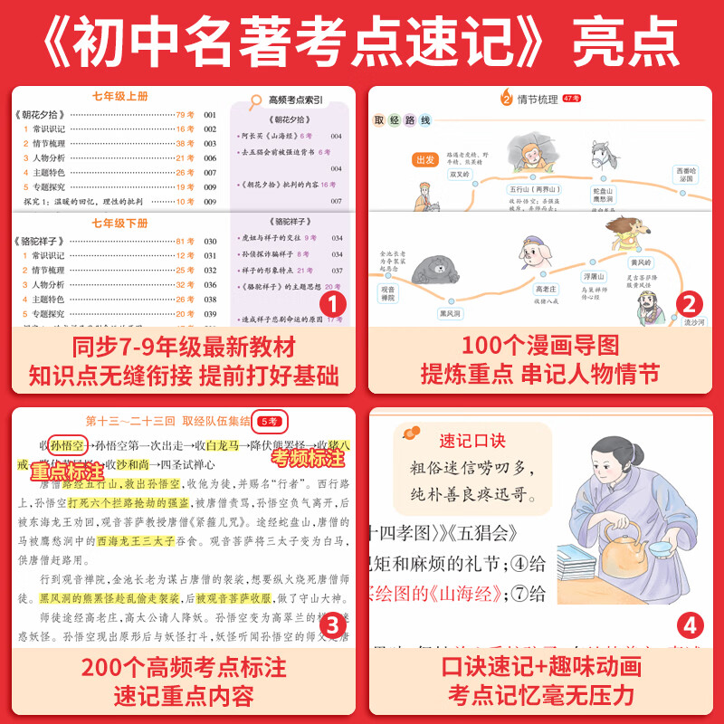 一本2027一本初中语文课内外名著考点速记精练名著基础知识点导读初一二三中考语文名著专项训练名著导读包含红星照耀中国 红岩 简爱 朝花夕拾等新课标要求名著 初中名著考点精练 考点讲练套装【速记+精练】