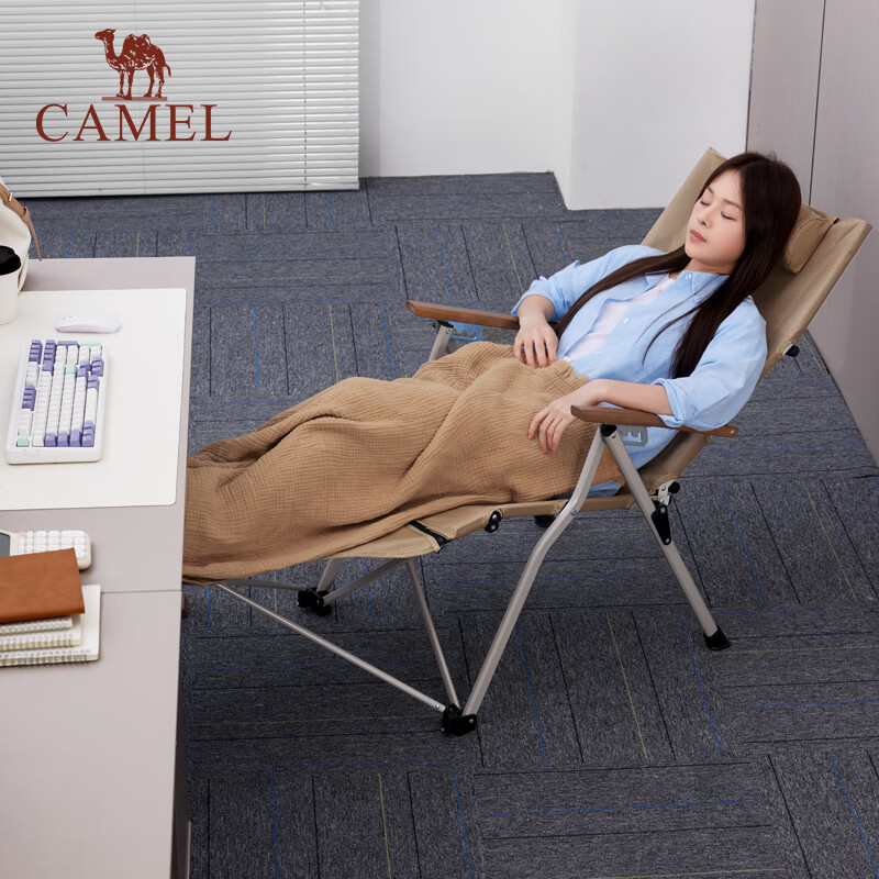 骆驼（CAMEL）可调节海狗椅午休折叠椅便携式躺椅露营椅野餐椅高背椅176BH18039