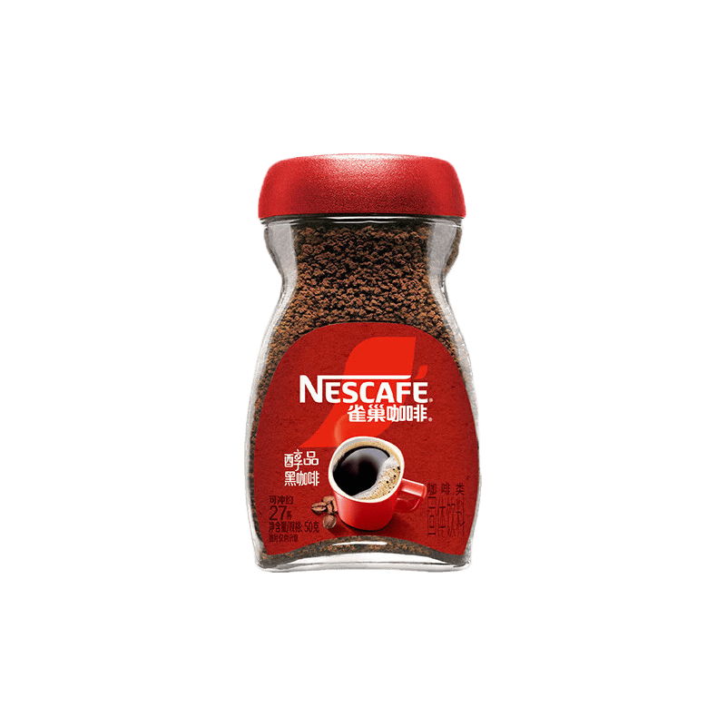 雀巢（Nestle）咖啡美式无糖低脂速溶纯黑咖啡粉即溶健身办公身材管理 瓶装醇品50g(可冲泡约27杯)