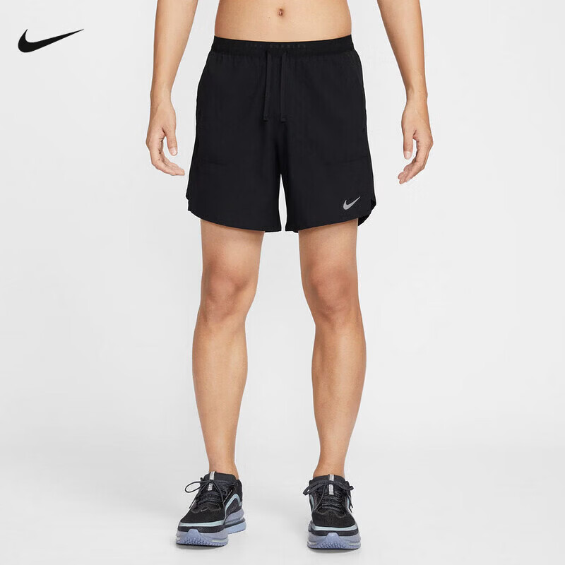 耐克（NIKE）运动裤男 2026春季新款宽松透气户外跑步训练短裤黑色百搭休闲裤 IF2051-010 L