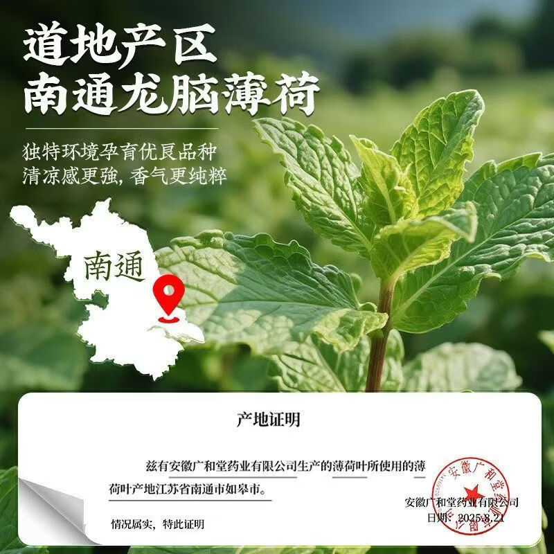 胖东来同款特级干薄荷叶无硫天然花草茶清新口气清凉解腻消暑提神养生茶 180g*4罐