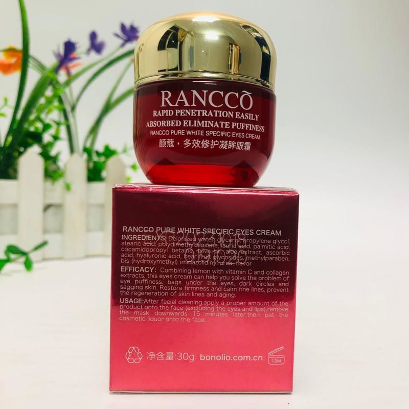 RANCCO百花蜜净白多效凝眸眼霜 颜寇眼霜眼纹紧致男女士 颜蔻花蜜多效凝眸眼霜