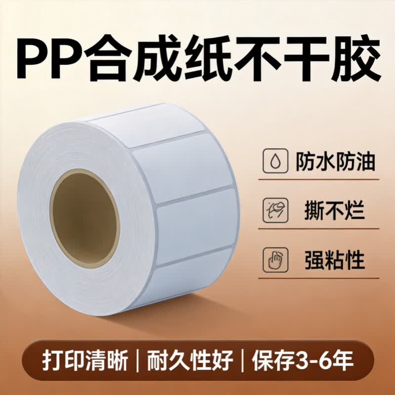 火匠【可定制】PP合成标签纸40*20mm*2000张(双排)防水防油耐腐蚀长期保存撕不烂