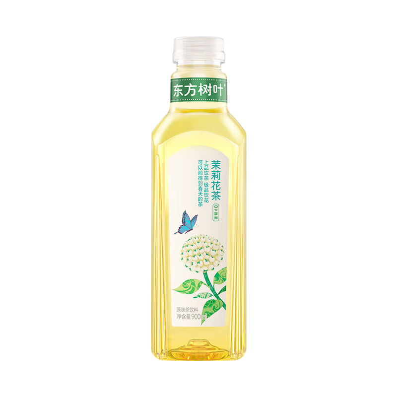 农夫山泉东方树叶0糖0脂0卡无糖茶饮料 茉莉花茶900ml*2瓶