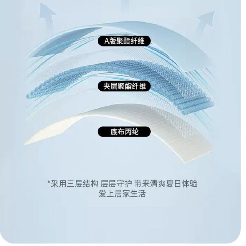 MPPMCK豆豆凉席2025新款冰1.8米冰丝三件套床单可机洗1.5米夏季子 蓝色豆豆凉席(带枕套) 180cm*200cm