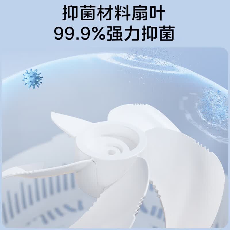 美的(Midea)【变频轻音】空气循环扇直流变频电风扇落地扇安睡一级能效节能风扇桌面3D摇头台扇净化驱蚊电扇 语音款丨【双区调风+双重抗菌】 24DXS