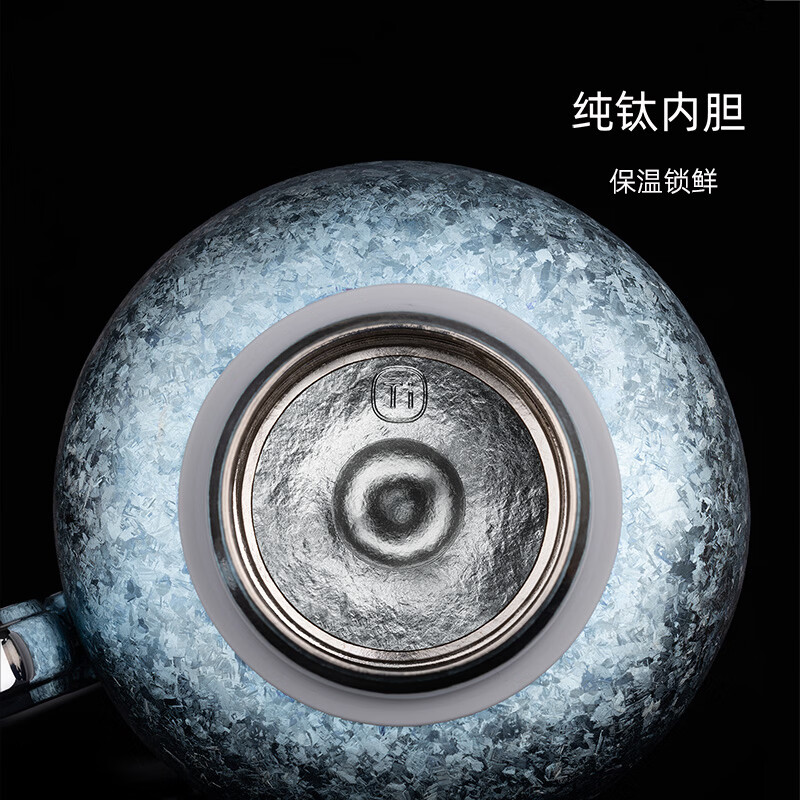 尚明(SAMADOYO)家用纯钛焖茶壶保温壶闷泡壶全钛老白茶普洱茶水分离闷茶壶教师节 蓝色【纯钛全钛】 600ml