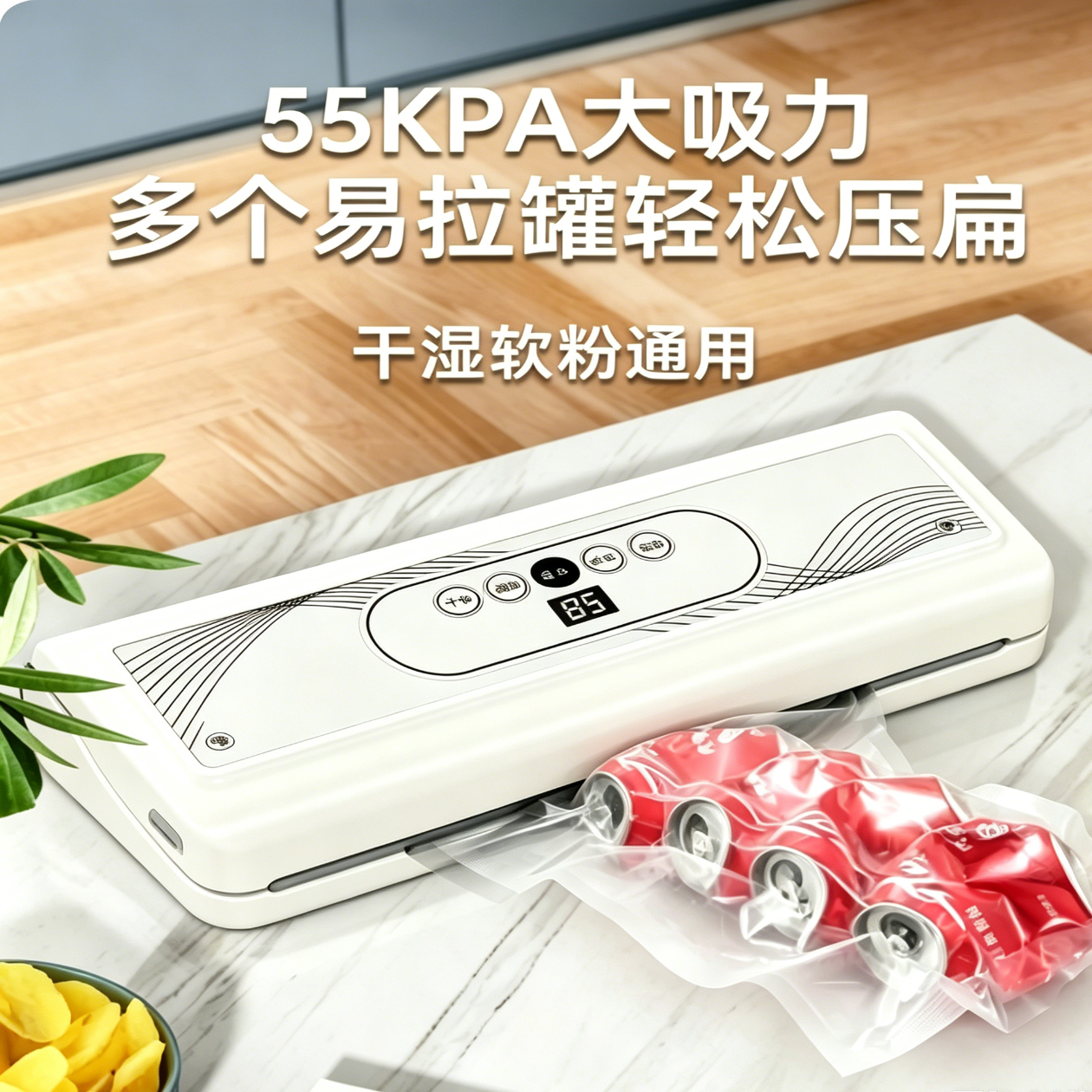 澳鲜宝家用小型真空封口机一键全自动干湿两用真空保鲜塑封机 2028A+32cm超大封口+干湿通用