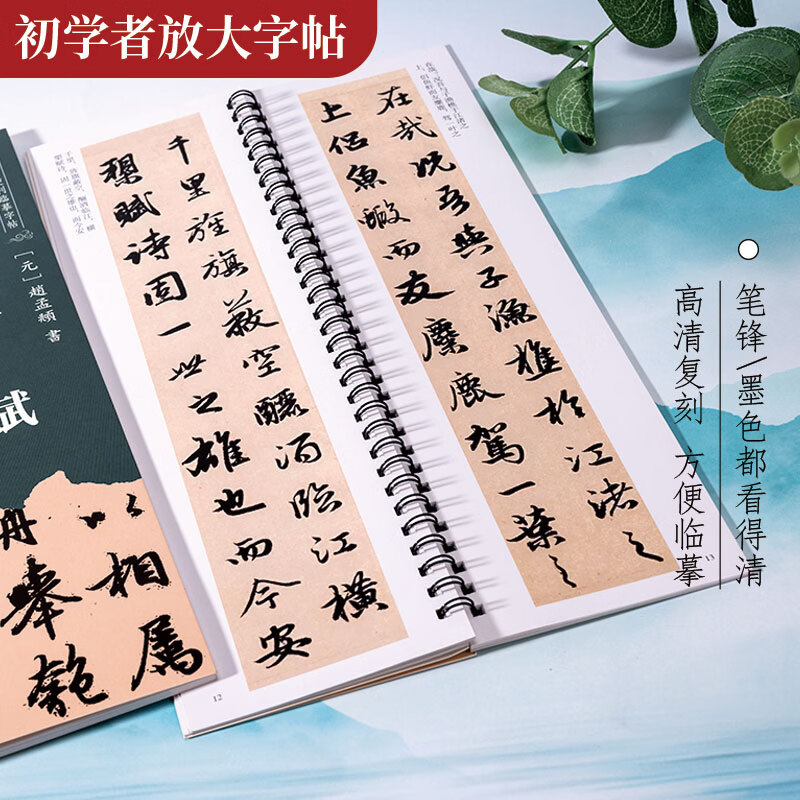 面碑前后赤壁赋赵孟頫行书临摹字帖练习毛笔字书法学习使用线圈本 【赵孟頫行书临摹字帖】前赤壁赋