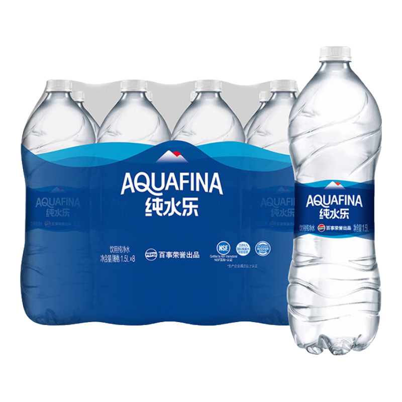 ���¿��ִ�ˮ�� AQUAFINA ����ˮ ����ˮ 1.5L*8ƿ ����װ  ���³�Ʒ